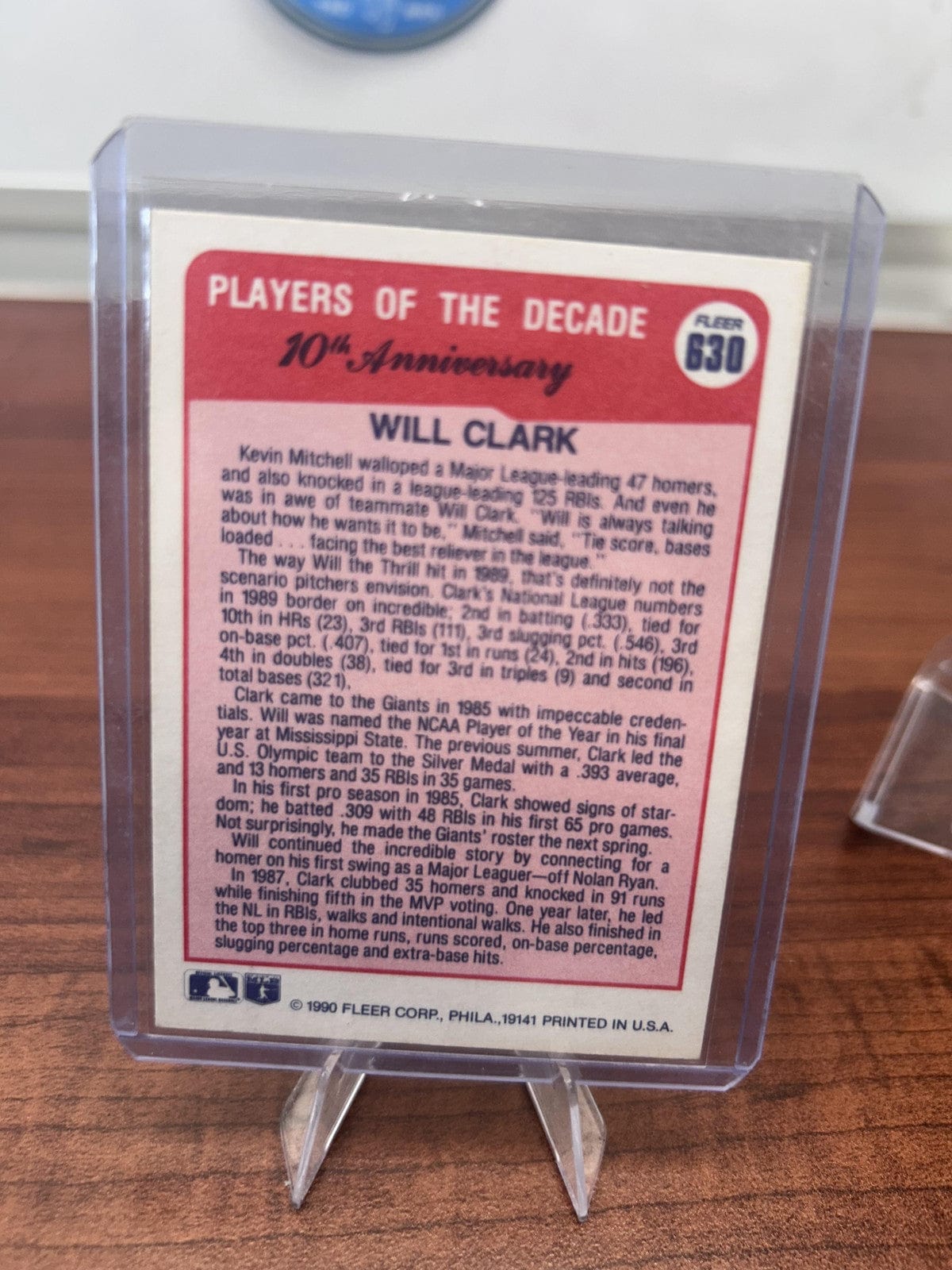Cheap Sneaks Footwear/Sports Cards Baseball Card Will Clark 1990 Fleer #630 San Francisco Giants