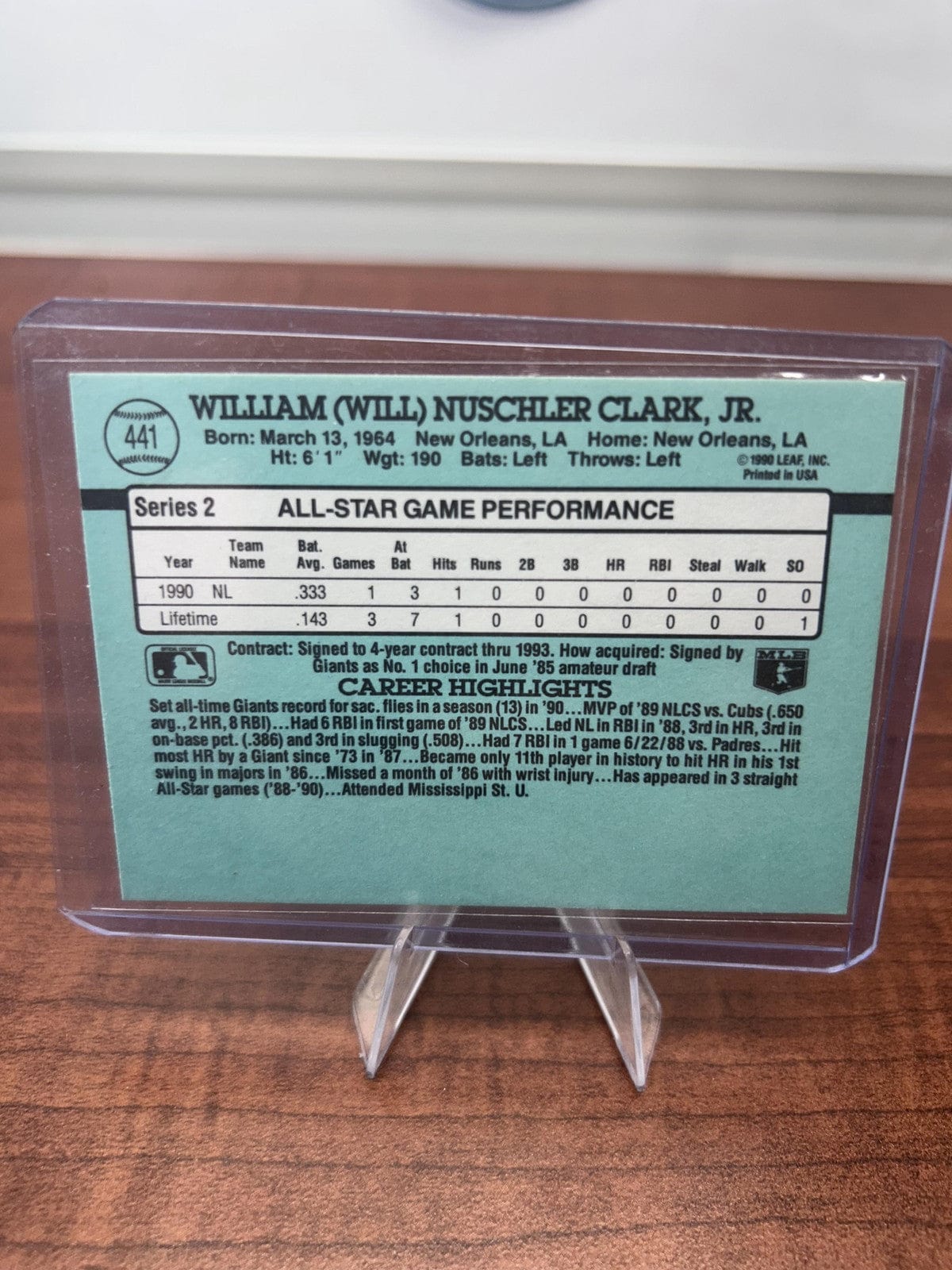 Cheap Sneaks Footwear/Sports Cards Baseball Card Will Clark 1991 Donruss #441b San Francisco Giants