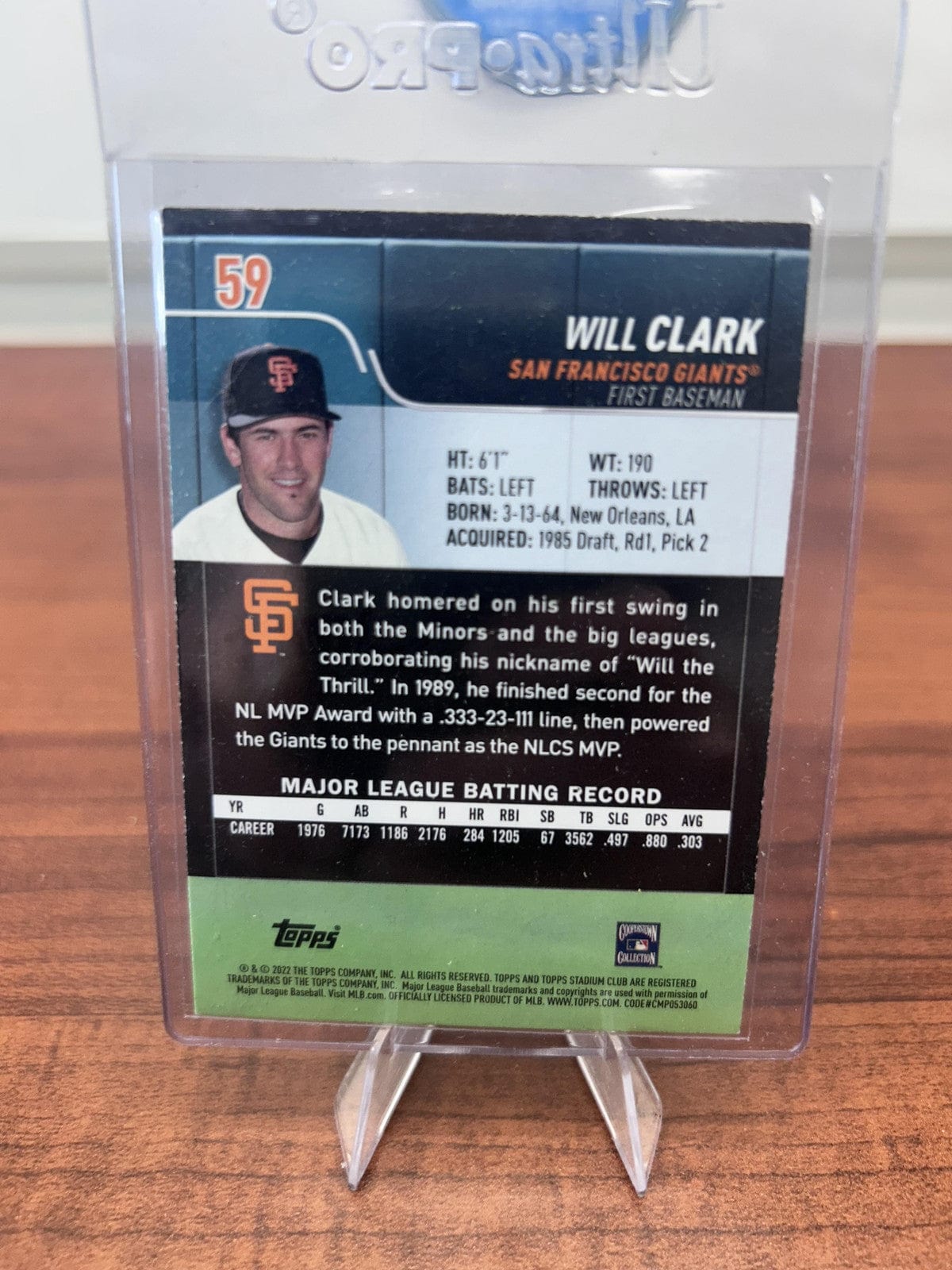 Cheap Sneaks Footwear/Sports Cards Baseball Card Will Clark 2022 Stadium Club #59 San Francisco Giants