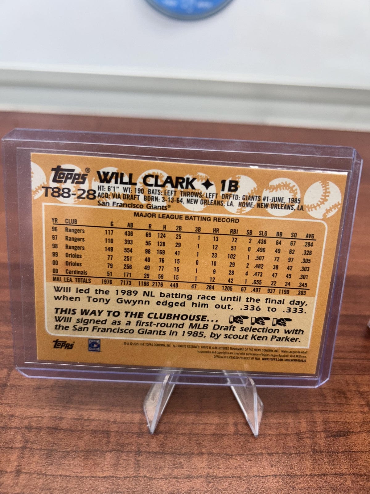 Cheap Sneaks Footwear/Sports Cards Baseball Card Will Clark 2023 Topps 1988 Topps Baseball 35th Anniv (Series 1) #T88-2
