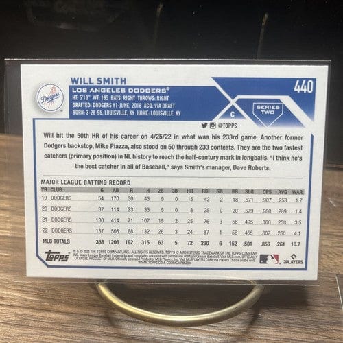 Cheap Sneaks Footwear/Sports Cards Baseball Card Will Smith 2023 Topps Series 2 #440 Los Angeles Dodgers