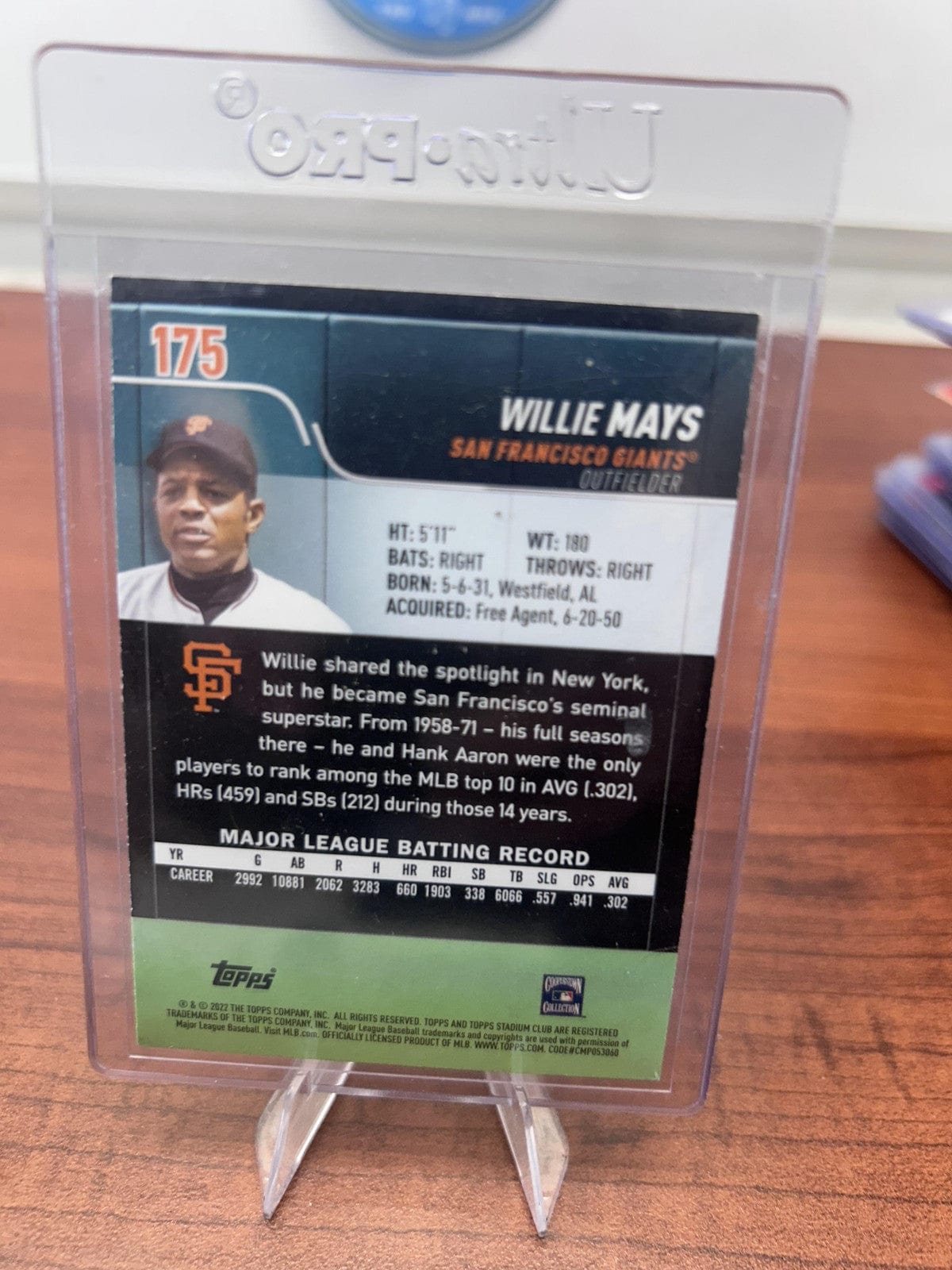 Cheap Sneaks Footwear/Sports Cards Baseball Card Willie Mays 2022 Stadium Club Members Only #175 San Francisco Giants
