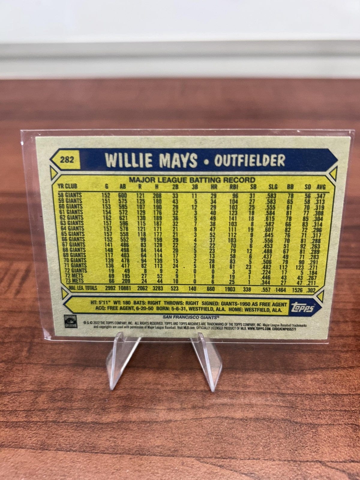 Cheap Sneaks Footwear/Sports Cards Baseball Card Willie Mays 2022 Topps Archives #282 San Francisco Giants