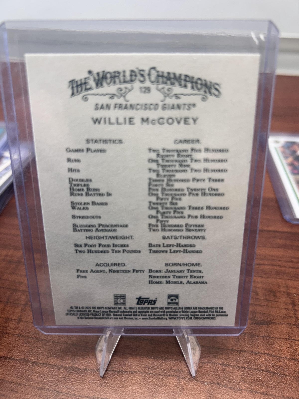 Cheap Sneaks Footwear/Sports Cards Baseball Card Willie McCovey 2022 Topps Allen & Ginter Silver Portrait #129 Giants