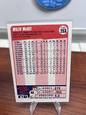 Cheap Sneaks Footwear/Sports Cards Baseball Card Willie McGee 1990 Fleer Canadian #253 St. Louis Cardinals