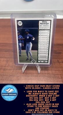 Cheap Sneaks Footwear/Sports Cards Baseball Card Willie Randolph 1989 Upper Deck #237 New York Yankees
