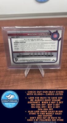 Cheap Sneaks Footwear/Sports Cards Baseball Card Willson Contreras 2022 Bowman Chrome #19 Chicago Cubs