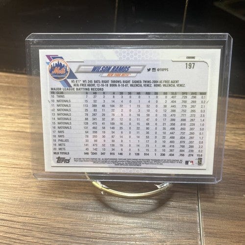 Cheap Sneaks Footwear/Sports Cards Baseball Card Wilson Ramos 2021 Topps Chrome Prism Refractor #197 New York Mets,