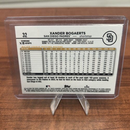 Cheap Sneaks Footwear/Sports Cards Baseball Card Xander Bogaerts 2024 Topps Chrome Purple Logofractor Refractor /250 #3