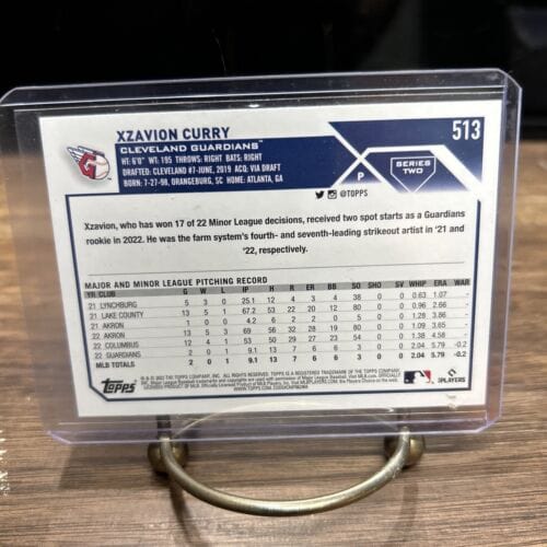 Cheap Sneaks Footwear/Sports Cards Baseball Card Xzavion Curry 2023 Topps Series 2 Cleveland Guardians Rookie Baseball