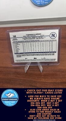 Cheap Sneaks Footwear/Sports Cards Baseball Card Yoendrys Gómez RC 2024 Topps Chrome X-Fractors #160 New York Yankees
