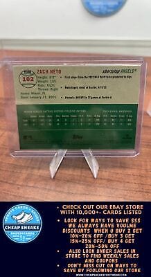 Cheap Sneaks Footwear/Sports Cards Baseball Card Zach Neto RC 2023 Topps Chrome Platinum Anniversary #102 Los Angeles A