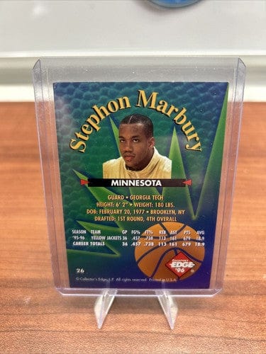 Cheap Sneaks Footwear/Sports Cards Basketball Card 1996 Edge Rookie Rage Stephon Marbury #26 RC