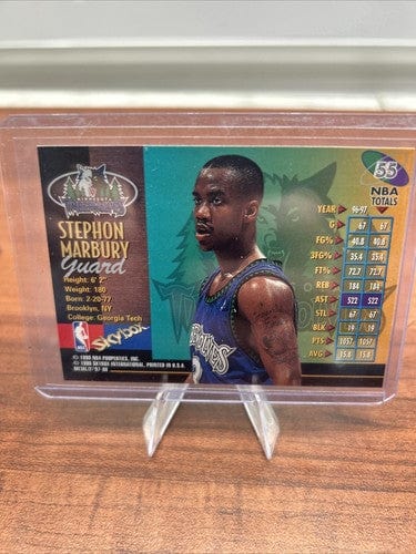 Cheap Sneaks Footwear/Sports Cards Basketball Card 1997-98 Skybox Metal Universe Stephon Marbury #55 Minnesota Timberwolv