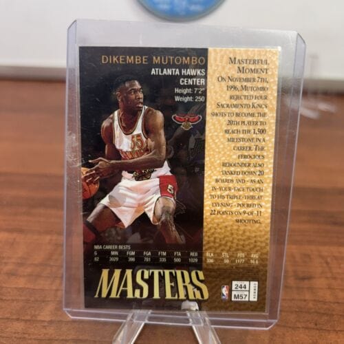 Cheap Sneaks Footwear/Sports Cards Basketball Card 1997-98 Topps Finest Dikembe Mutombo w/ Coating #244 M57 Masters Inser
