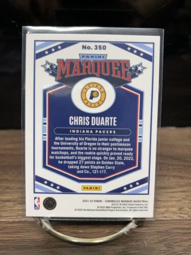 Cheap Sneaks Footwear/Sports Cards Basketball Card 2021-2022 Panini Chronicles Marquee Chris Duarte Rookie #350 INDIANA P