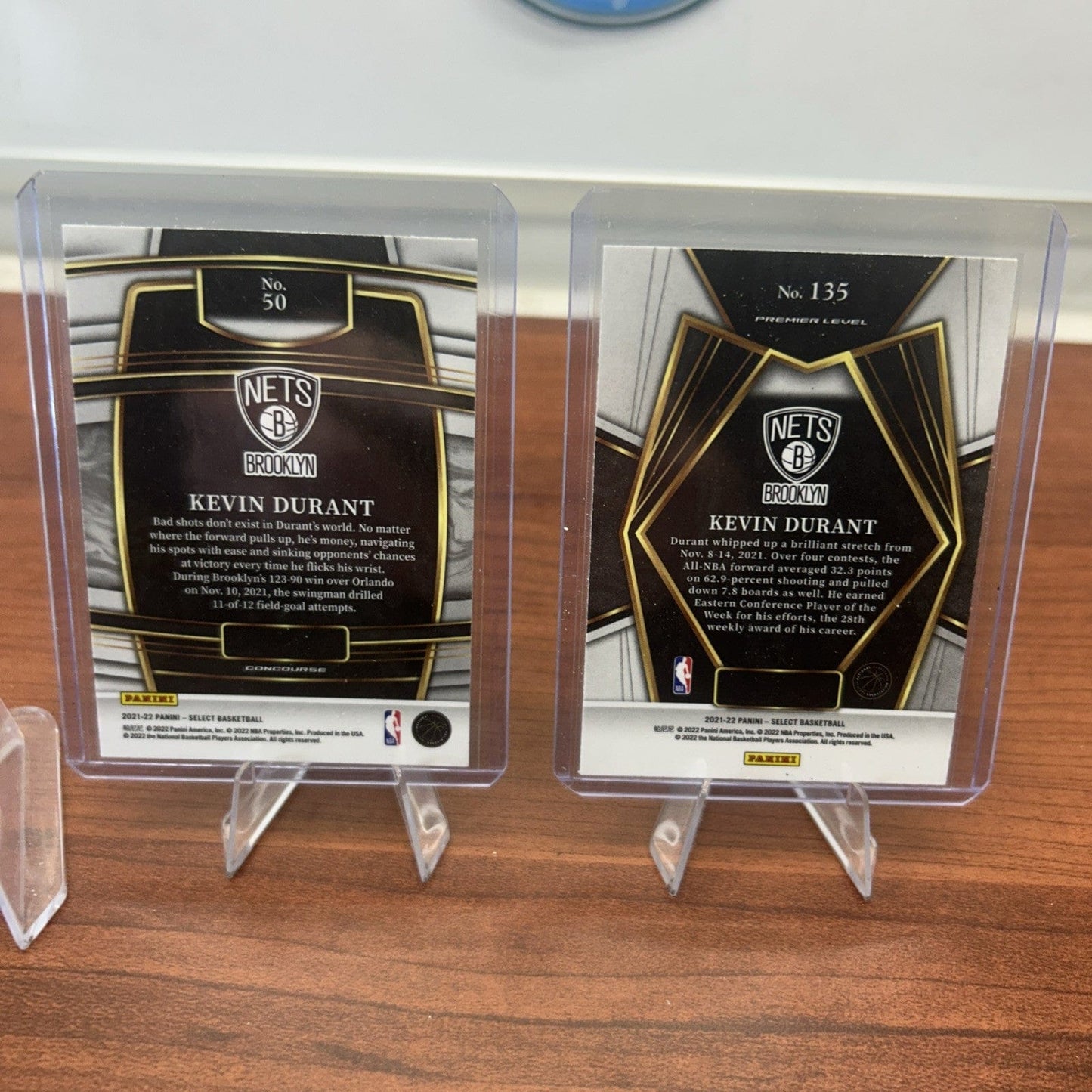 Cheap Sneaks Footwear/Sports Cards Basketball Card 2021-2022 Panini Select Blue Premier Level Kevin Durant #135 + Bonus C