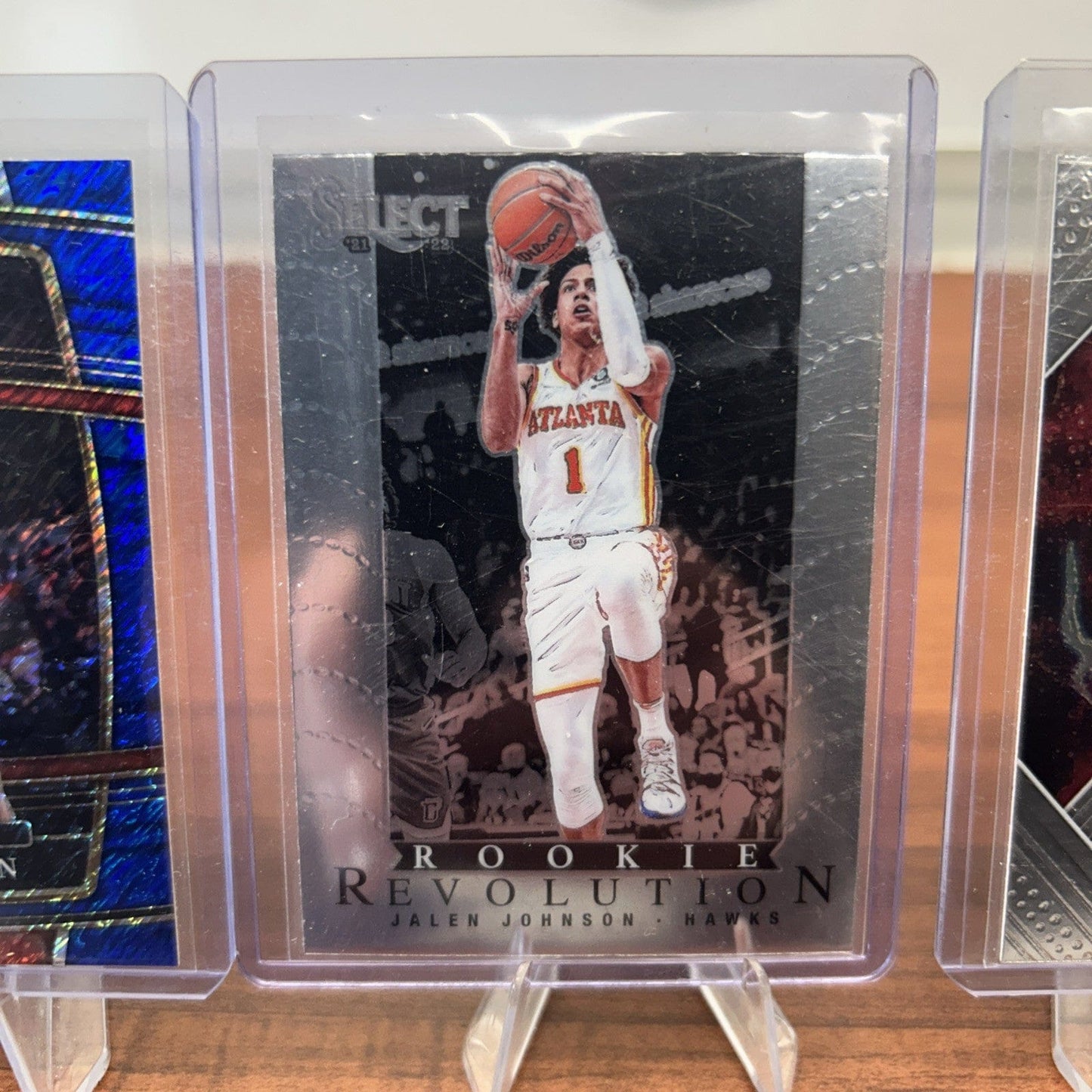 Cheap Sneaks Footwear/Sports Cards Basketball Card 2021-22 Panini Select Concourse Blue Shimmer Prizm #17 Jalen Johnson (