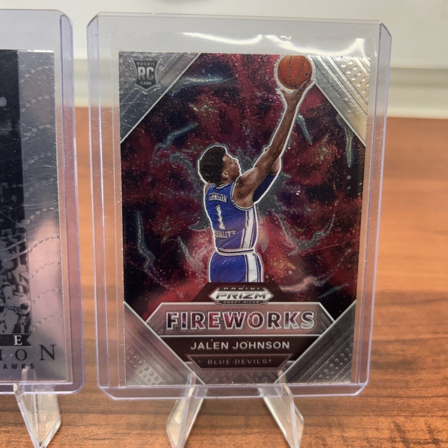 Cheap Sneaks Footwear/Sports Cards Basketball Card 2021-22 Panini Select Concourse Blue Shimmer Prizm #17 Jalen Johnson (