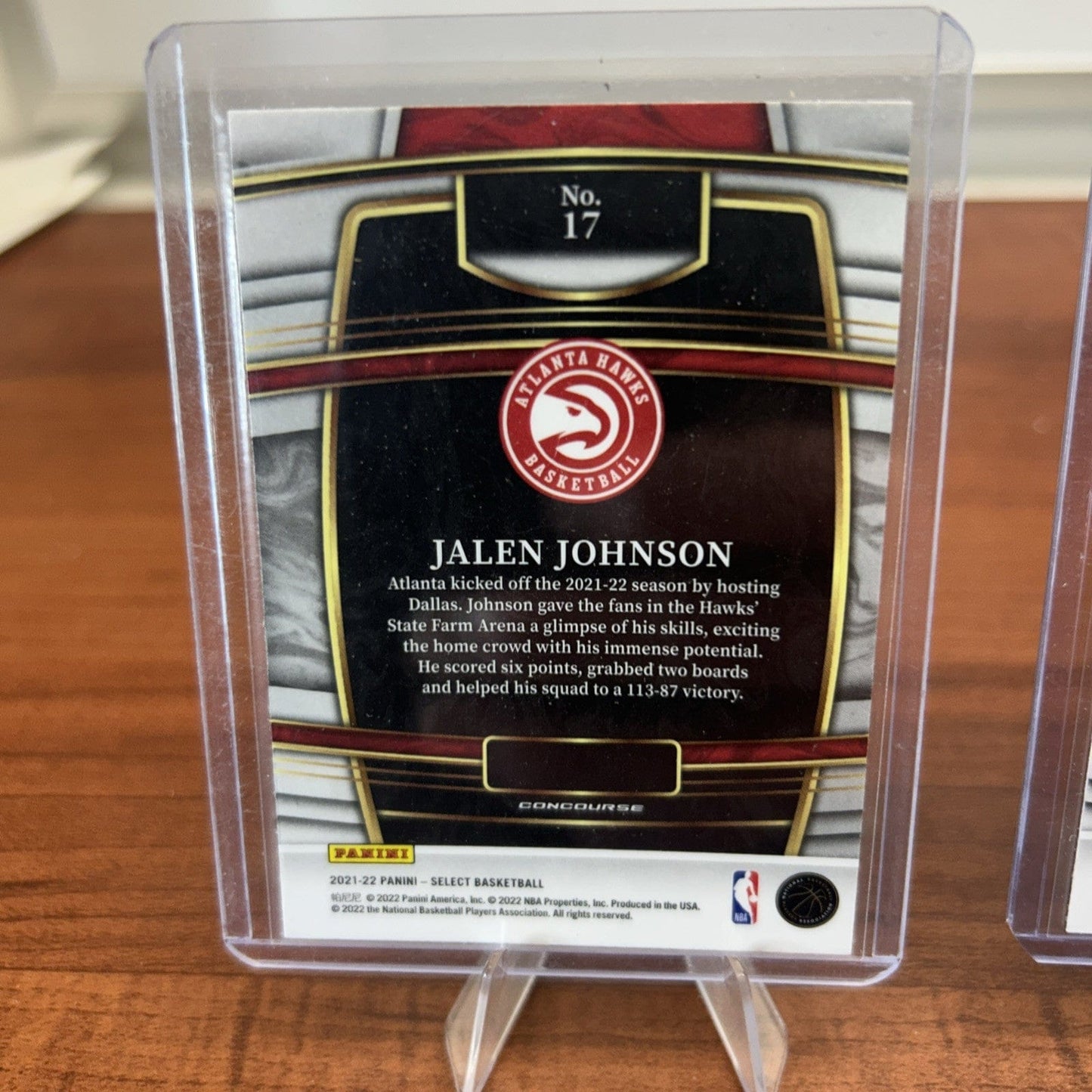 Cheap Sneaks Footwear/Sports Cards Basketball Card 2021-22 Panini Select Concourse Blue Shimmer Prizm #17 Jalen Johnson (