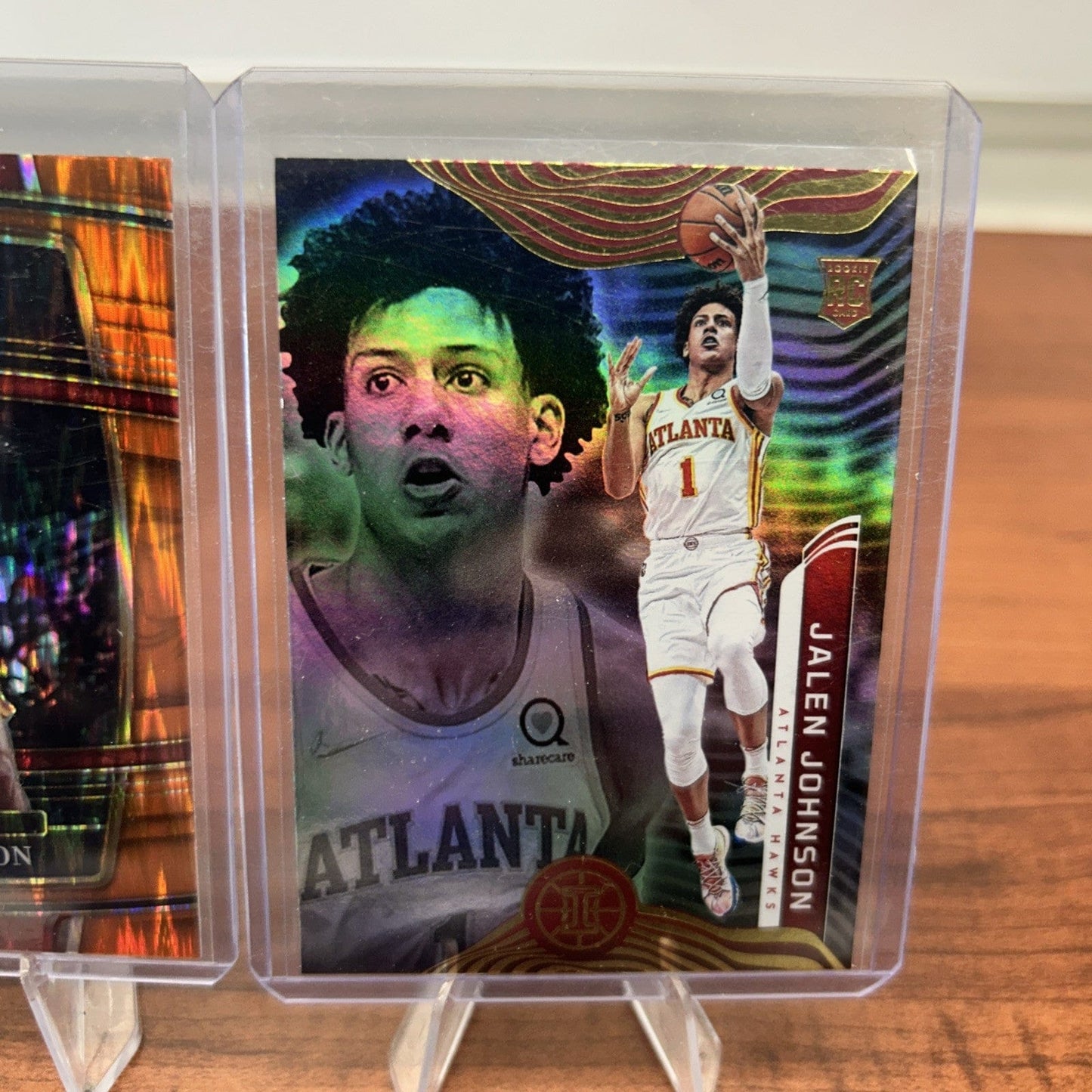 Cheap Sneaks Footwear/Sports Cards Basketball Card 2021-22 Panini Select Concourse Orange Shock Prizm #17 Jalen Johnson (