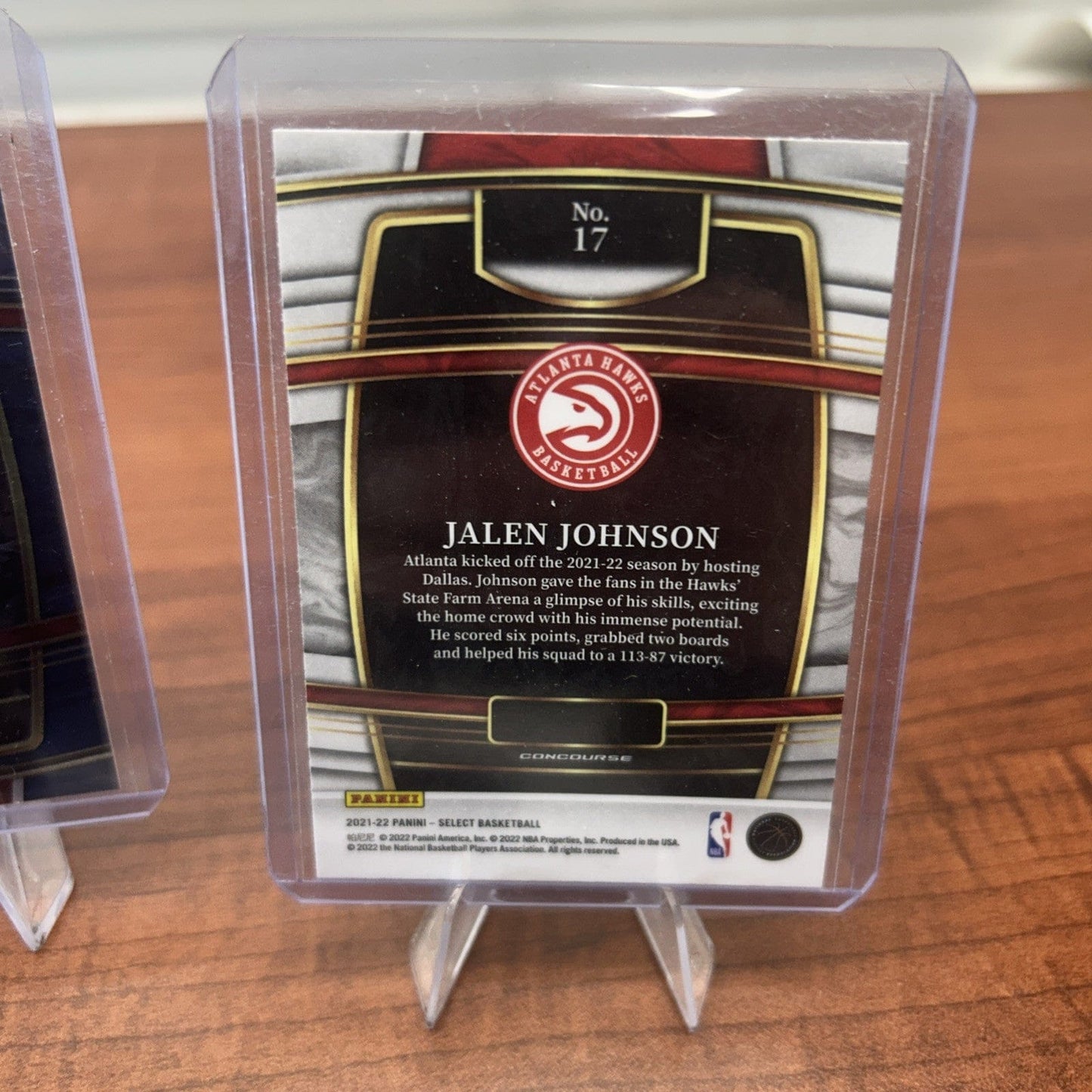 Cheap Sneaks Footwear/Sports Cards Basketball Card 2021-22 Panini Select Jalen Johnson Concourse RC #17 + Bonus Card