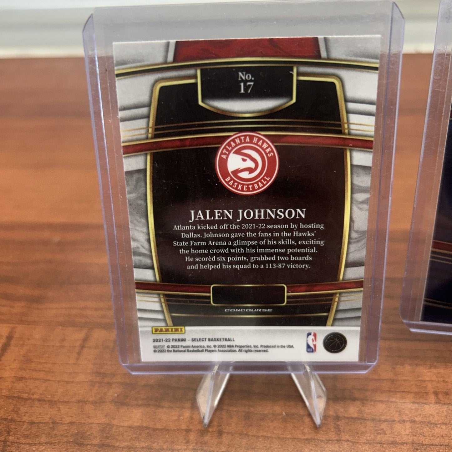Cheap Sneaks Footwear/Sports Cards Basketball Card 2021-22 Panini Select Jalen Johnson Concourse RC #17 + Bonus Card