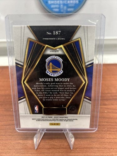 Cheap Sneaks Footwear/Sports Cards Basketball Card 2021-22 Panini Select - Premier Level Silver Prizm #187 Moses Moody (R
