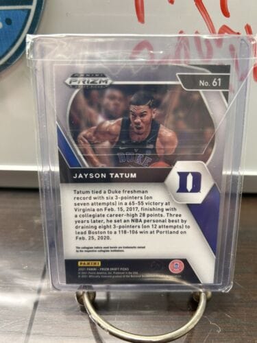 Cheap Sneaks Footwear/Sports Cards Basketball Card 2021-22 Prizm Draft Picks Base #61 Jayson Tatum - Duke Blue Devils