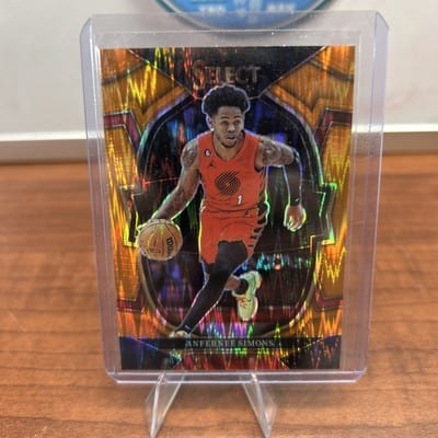 Cheap Sneaks Footwear/Sports Cards Basketball Card 2022-23 Panini Select Anfernee Simons Concourse Orange Flash Prizm