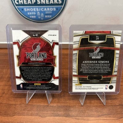 Cheap Sneaks Footwear/Sports Cards Basketball Card 2022-23 Panini Select Anfernee Simons Concourse Orange Flash Prizm