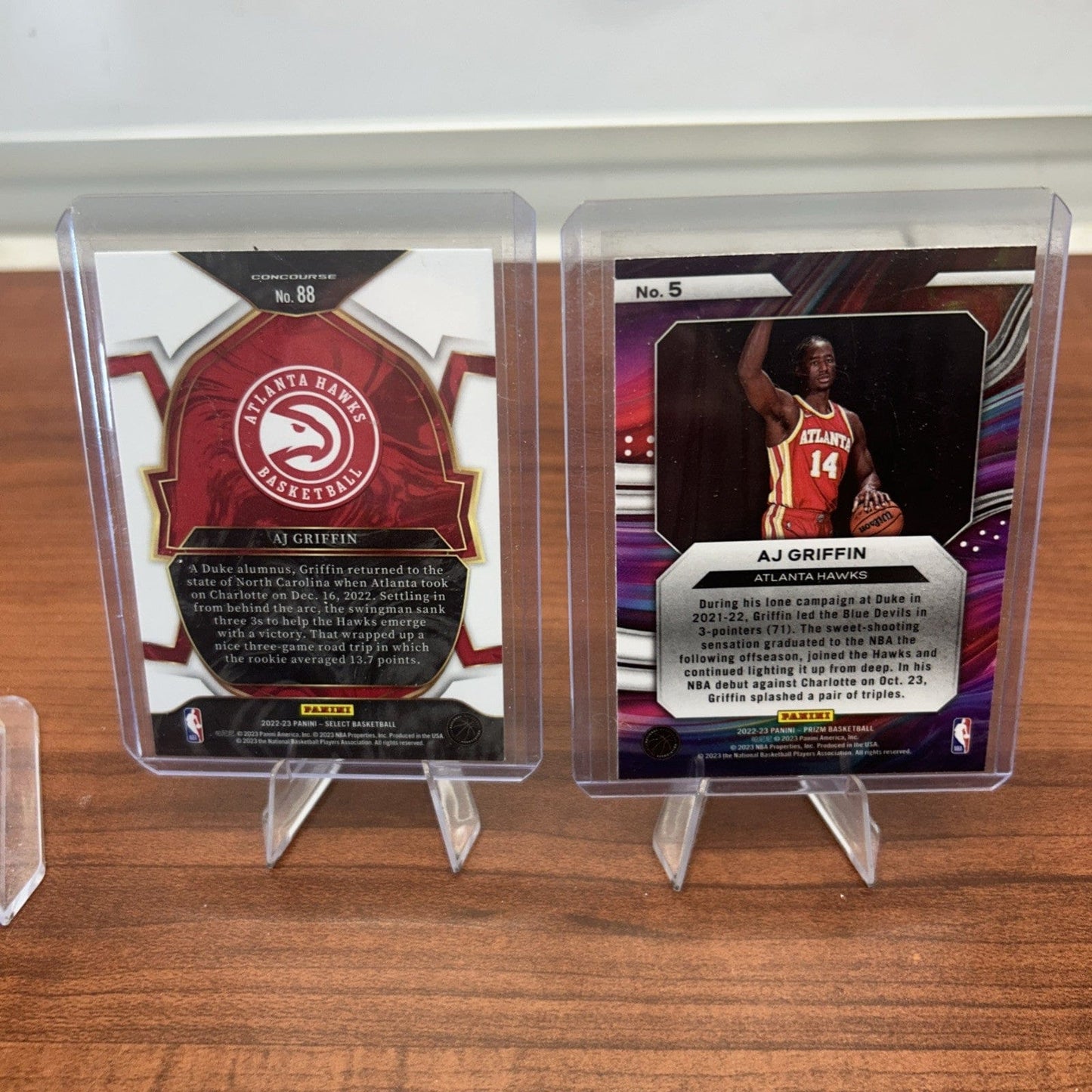 Cheap Sneaks Footwear/Sports Cards Basketball Card AJ Griffin (RC) 2022-23 Panini Prizm Instant Impact Insert #5 Hawks+ B