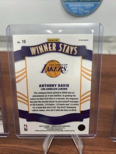 Cheap Sneaks Footwear/Sports Cards Basketball Card Anthony Davis 2024 Donruss Optic Purple Prizm Winner Stays #19, 22 Pan