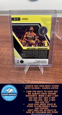 Cheap Sneaks Footwear/Sports Cards Basketball Card Anthony Edwards 2022-23 Panini Flux #94 Minnesota Timberwolves