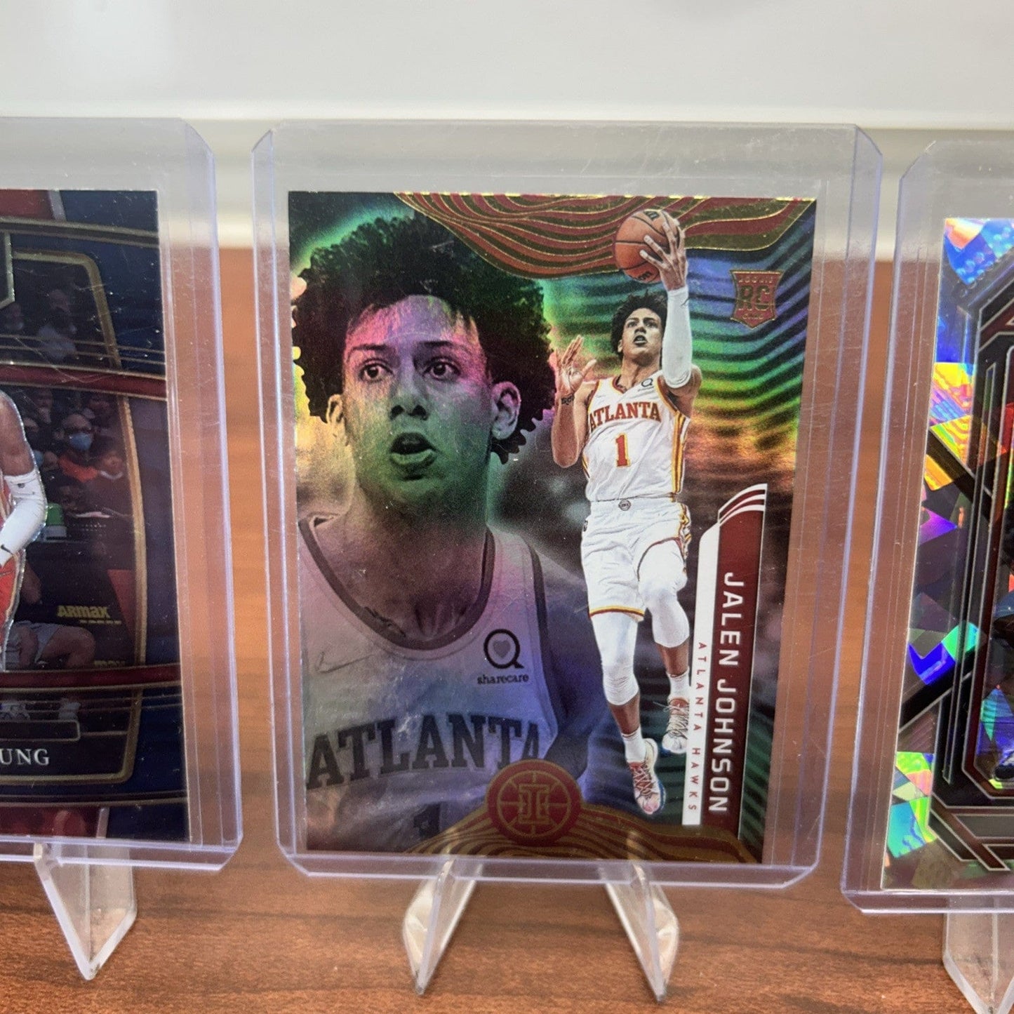 Cheap Sneaks Footwear/Sports Cards Basketball Card Atlanta Hawks Lot 2021 Panini Iillisuions Jalen Johnson RC, Martin pri
