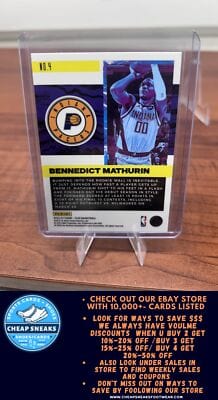 Cheap Sneaks Footwear/Sports Cards Basketball Card Bennedict Mathurin 2022-23 Panini Flux Freshman Year #4 Indiana Pacers