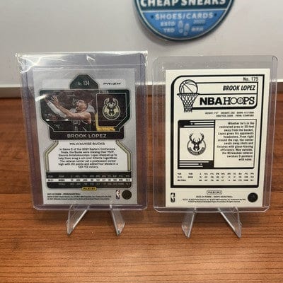 Cheap Sneaks Footwear/Sports Cards Basketball Card Brook Lopez 2021-22 Panini Prizm #134 Red White Blue Prizm Milwaukee B