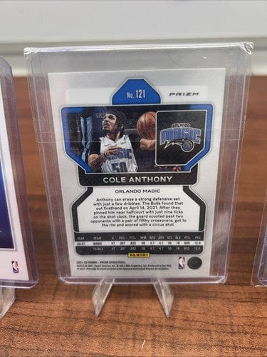 Cheap Sneaks Footwear/Sports Cards Basketball Card Cole Anthony Lot 2021-22 Panini Prizm Green/Silver Prizm Holo Exclusiv