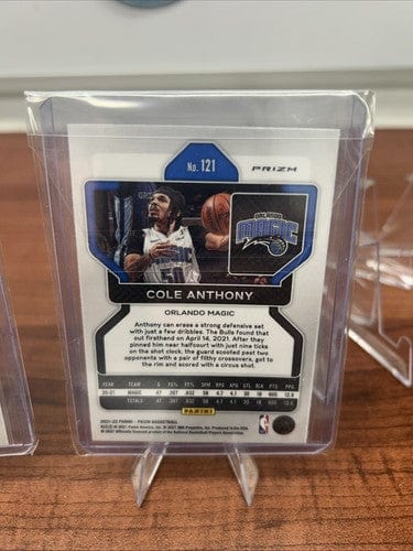 Cheap Sneaks Footwear/Sports Cards Basketball Card Cole Anthony Lot 2021-22 Panini Prizm Green/Silver Prizm Holo Exclusiv