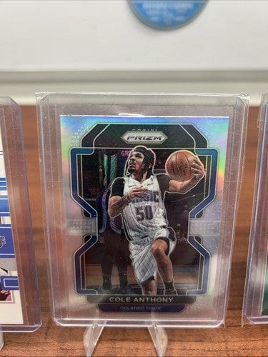 Cheap Sneaks Footwear/Sports Cards Basketball Card Cole Anthony Lot 2021-22 Panini Prizm Green/Silver Prizm Holo Exclusiv