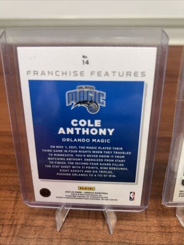 Cheap Sneaks Footwear/Sports Cards Basketball Card Cole Anthony Lot 2021-22 Panini Prizm Green/Silver Prizm Holo Exclusiv