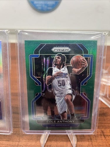 Cheap Sneaks Footwear/Sports Cards Basketball Card Cole Anthony Lot 2021-22 Panini Prizm Green/Silver Prizm Holo Exclusiv