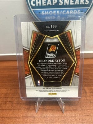 Cheap Sneaks Footwear/Sports Cards Basketball Card Deandre Ayton 2021-22 Select Premier Level Blue Shimmer Prizm #138 Bla