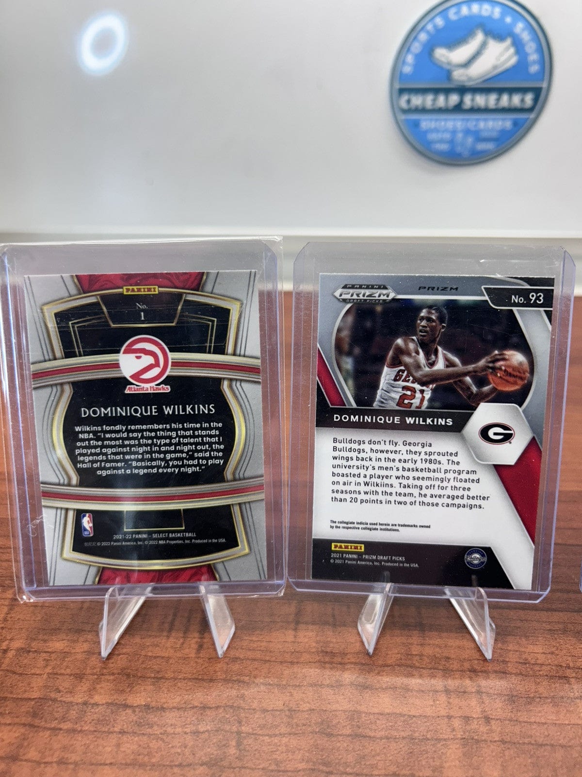 Cheap Sneaks Footwear/Sports Cards Basketball Card Dominique Wilkins Lot Hawks 2022 Panini SC, 21 Prizm DP Purple ,21 Gr