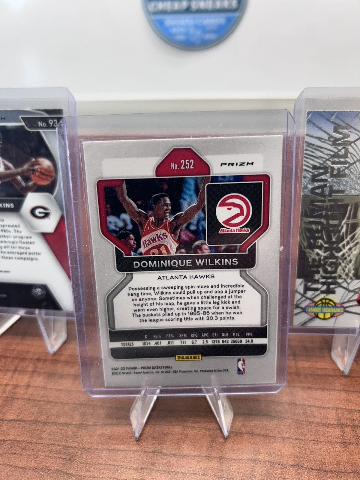Cheap Sneaks Footwear/Sports Cards Basketball Card Dominique Wilkins Lot Hawks 2022 Panini SC, 21 Prizm DP Purple ,21 Gr