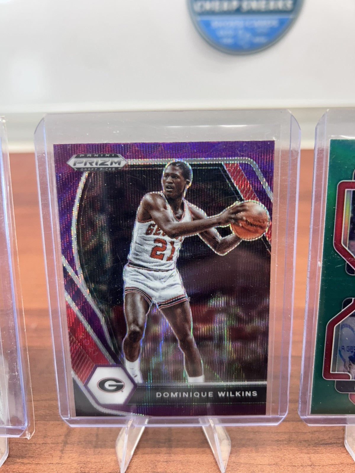 Cheap Sneaks Footwear/Sports Cards Basketball Card Dominique Wilkins Lot Hawks 2022 Panini SC, 21 Prizm DP Purple ,21 Gr