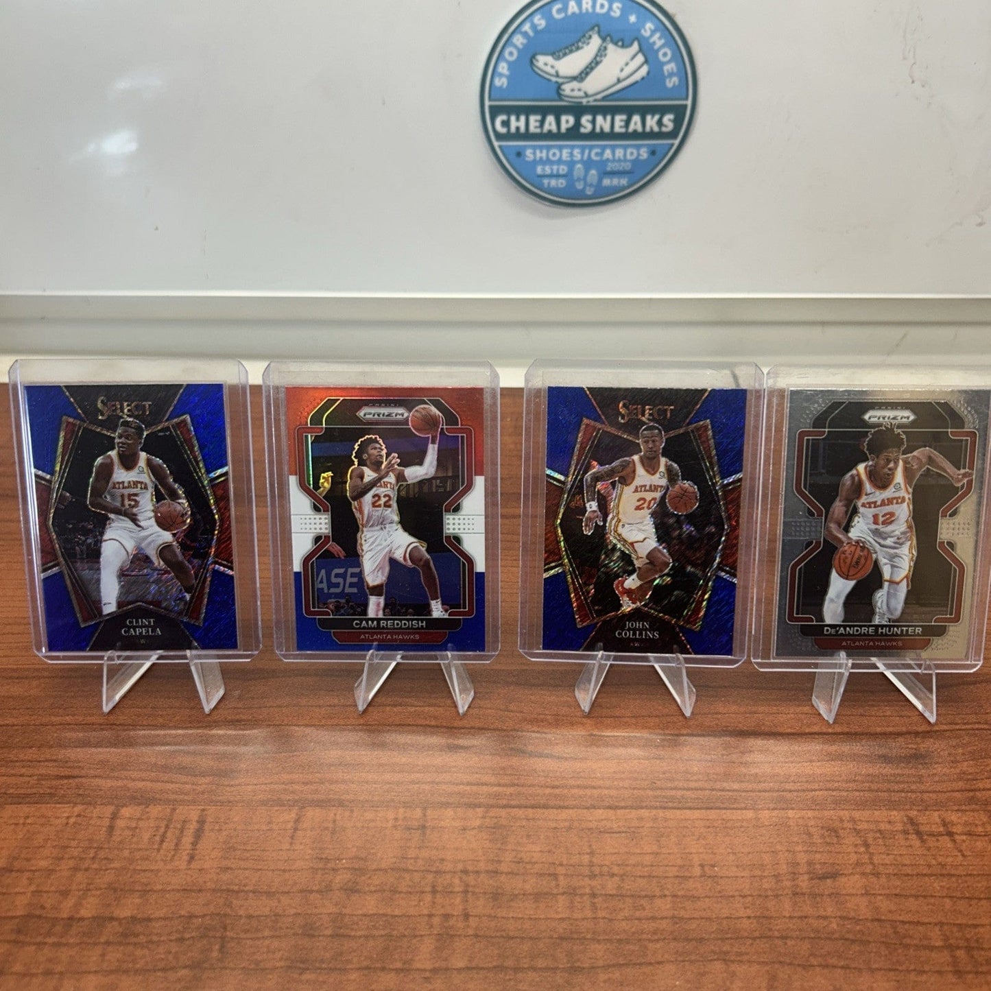 Cheap Sneaks Footwear/Sports Cards Basketball Card Hawks 2022 Panini Select Premier Pshimmer Prizm Lot Clint Capela, John
