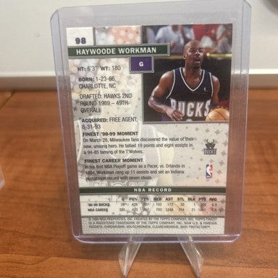 Cheap Sneaks Footwear/Sports Cards Basketball Card Haywoode Workman 1999 Topps Finest #98 With Wax Coating Milwaukee Buck