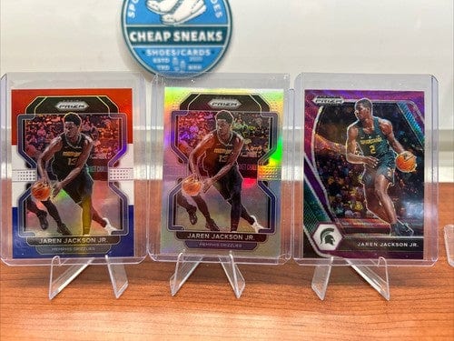 Cheap Sneaks Footwear/Sports Cards Basketball Card Jaren Jackson Jr. 2021-22 Panini Slv Prizm #35 + 21-22 Select Prizm Or