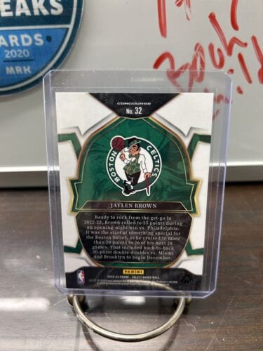 Cheap Sneaks Footwear/Sports Cards Basketball Card Jaylen Brown 2022-23 Panini Select Blue Parallel Concourse #32 - Bosto